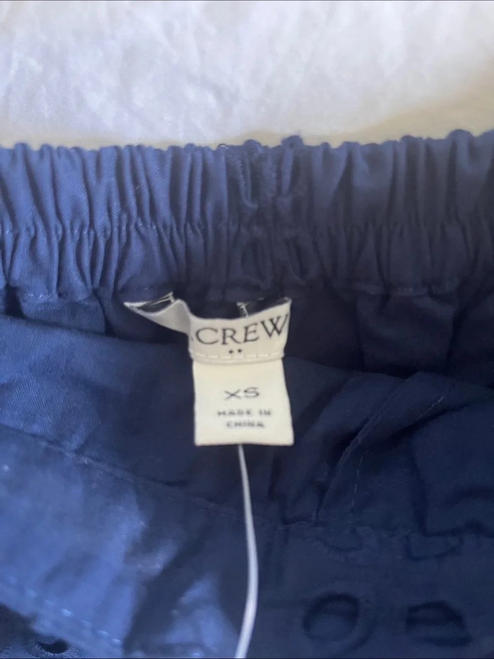 NWT J. crew spring navy blue eyelet A line midi skirt 100% cotton modest